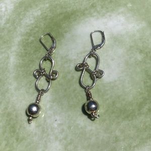 Sterling Silver Handmade Dangle Earrings